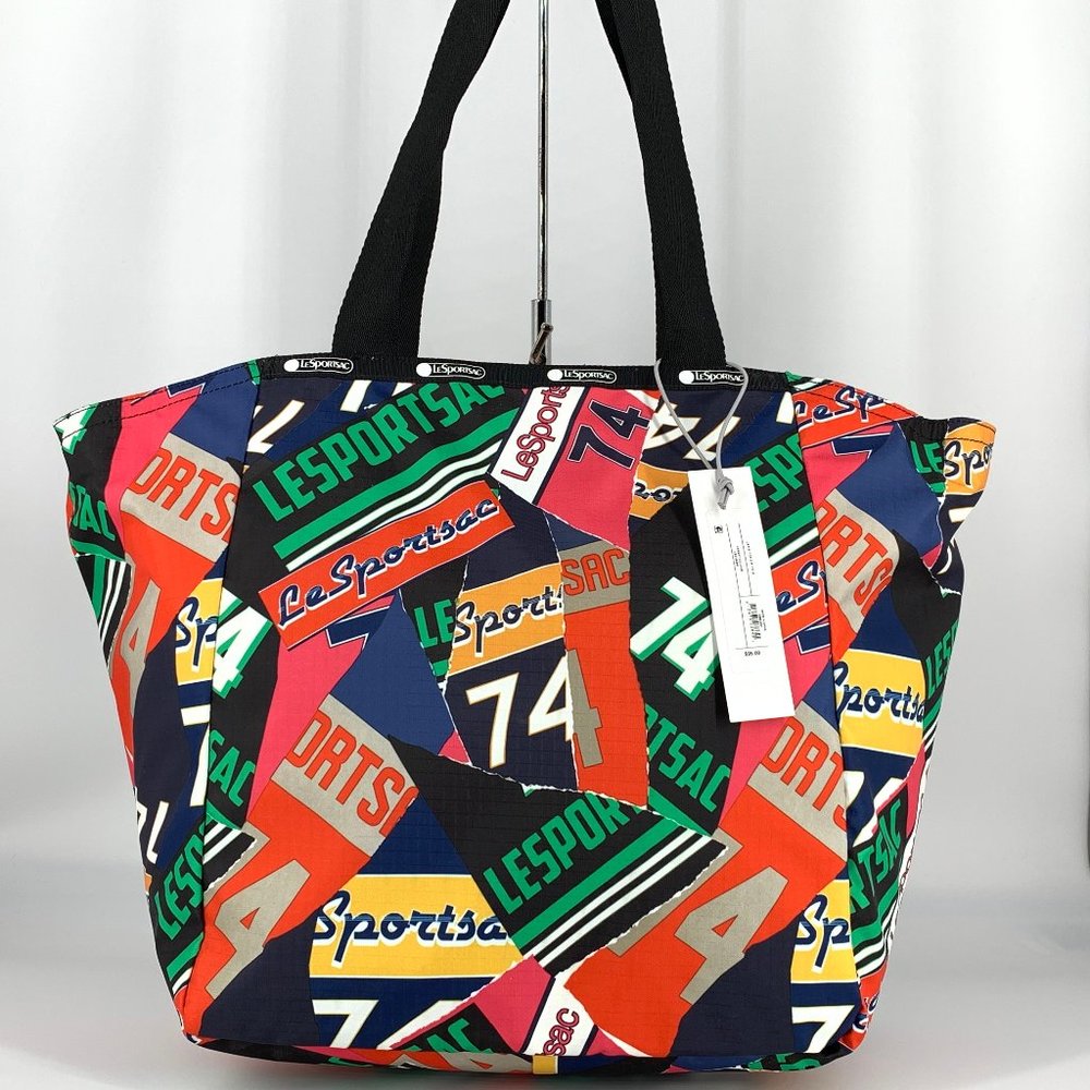 LeSportSac Janis Zip Top‎ Tote Varsity Collage NWT